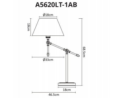 Купить Настольная лампа ARTE Lamp A5620LT-1AB| VIVID-LIGHT.RU