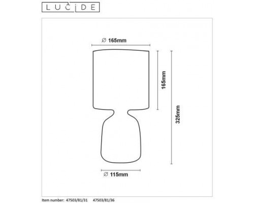 Купить Настольная лампа LUCIDE 47503/81/31| VIVID-LIGHT.RU