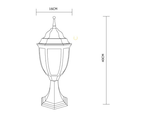 Оформить заказ Садовый светильник ARTE Lamp A3151FN-1BN| VIVID-LIGHT.RU