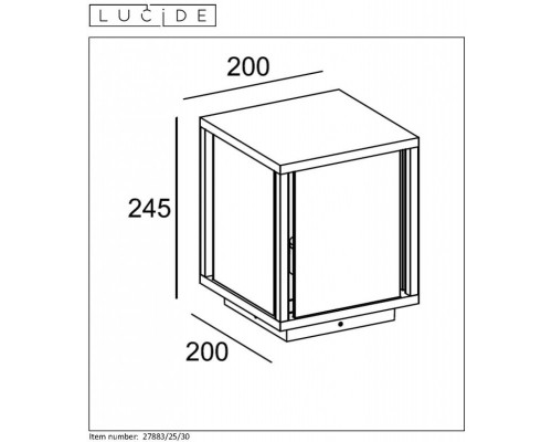 Сделать заказ Садовый светильник LUCIDE 27883/25/30| VIVID-LIGHT.RU