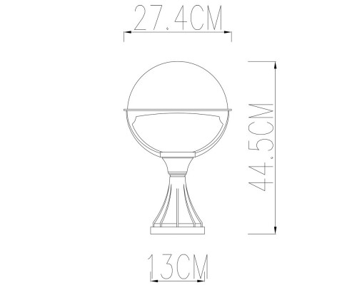 Купить Садовый светильник ARTE Lamp A1494FN-1BK| VIVID-LIGHT.RU