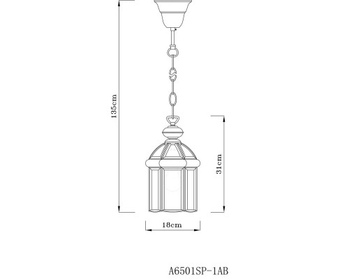 Купить Подвесной светильник ARTE Lamp A6501SP-1AB| VIVID-LIGHT.RU
