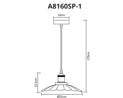Заказать Подвесной светильник ARTE Lamp A8160SP-1WH| VIVID-LIGHT.RU