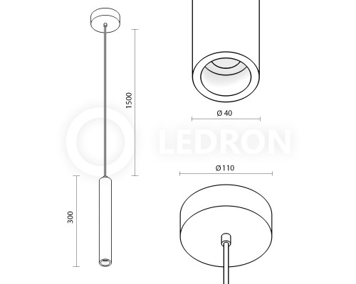 Сделать заказ Подвесной светильник LeDron 2548C| VIVID-LIGHT.RU