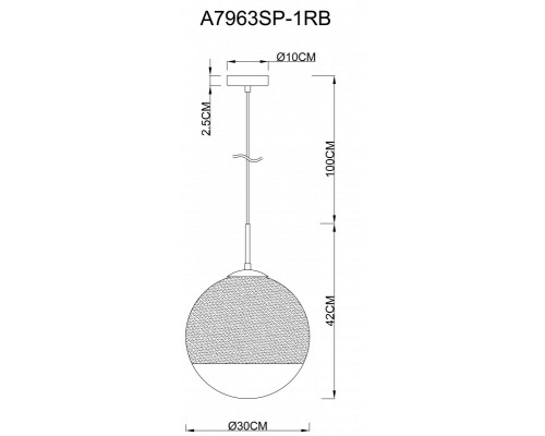 Заказать Подвесной светильник ARTE Lamp A7963SP-1RB| VIVID-LIGHT.RU