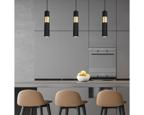 Оформить заказ Подвесной светильник Eurosvet 50097/1 черный/золото| VIVID-LIGHT.RU