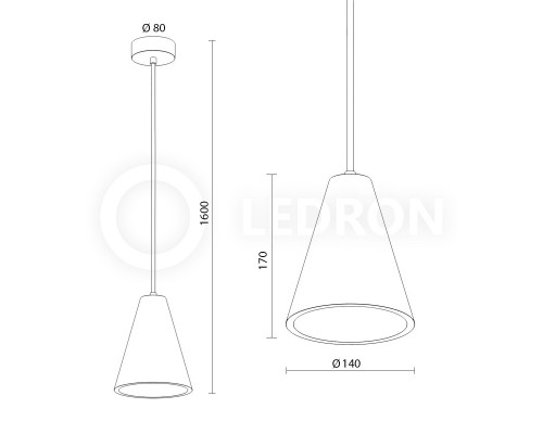 Сделать заказ Подвесной светильник LeDron 2615B| VIVID-LIGHT.RU