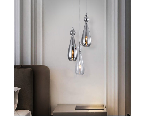 Купить Подвесной светильник Eurosvet 50202/3 хром| VIVID-LIGHT.RU