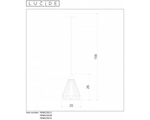 Оформить заказ Подвесной светильник LUCIDE 78385/20/31| VIVID-LIGHT.RU