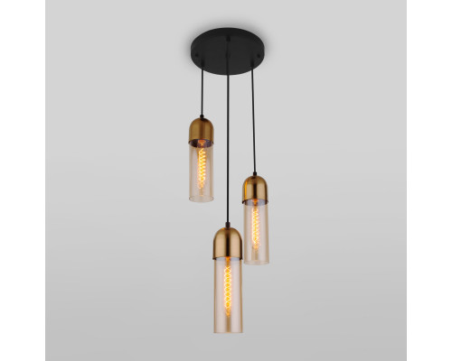 Купить Подвесной светильник Eurosvet 50180/3 янтарный| VIVID-LIGHT.RU