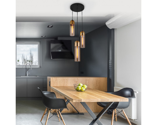 Купить Подвесной светильник Eurosvet 50180/3 янтарный| VIVID-LIGHT.RU