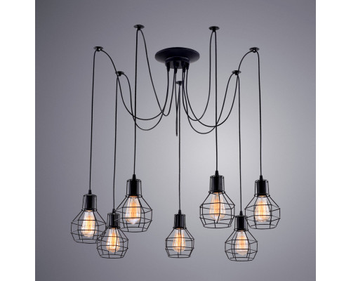 Заказать Подвесной светильник ARTE Lamp A1109SP-7BK| VIVID-LIGHT.RU