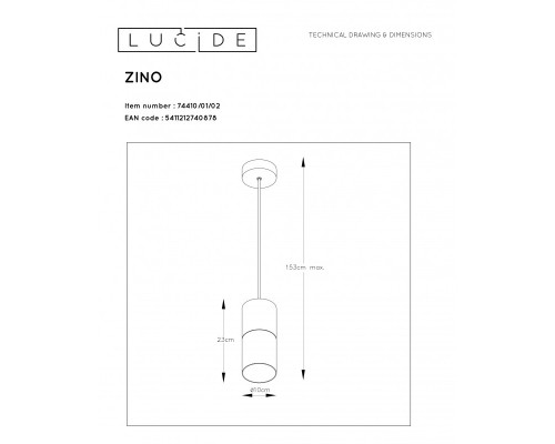 Купить Подвесной светильник LUCIDE 74410/01/02| VIVID-LIGHT.RU