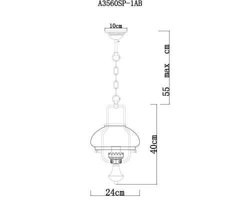 Заказать Подвесной светильник ARTE Lamp A3560SP-1AB| VIVID-LIGHT.RU