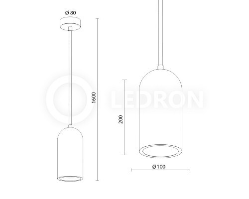 Сделать заказ Подвесной светильник LeDron 2525C| VIVID-LIGHT.RU