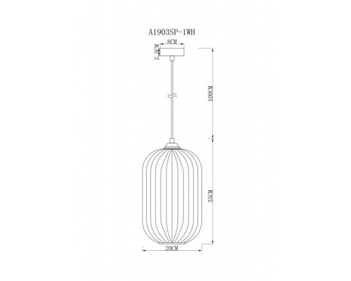 Купить Подвесной светильник ARTE Lamp A1903SP-1WH| VIVID-LIGHT.RU