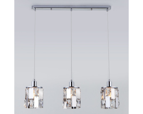 Купить Подвесной светильник Eurosvet 50101/3 хром| VIVID-LIGHT.RU