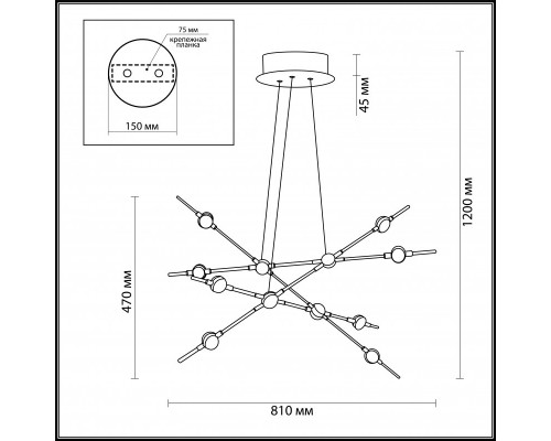 Заказать Подвесной светильник Odeon Light 3906/48L| VIVID-LIGHT.RU