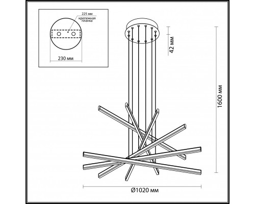 Купить Подвесной светильник Odeon Light 3890/96L| VIVID-LIGHT.RU