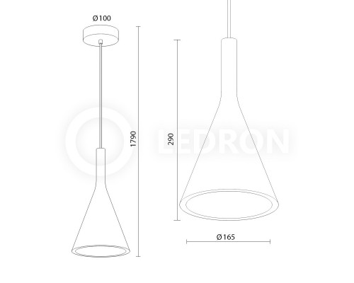 Оформить заказ Подвесной светильник LeDron 2602B| VIVID-LIGHT.RU