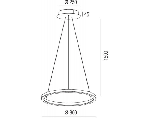 Оформить заказ Подвесной светильник Donolux S111028/1 D800 Black| VIVID-LIGHT.RU