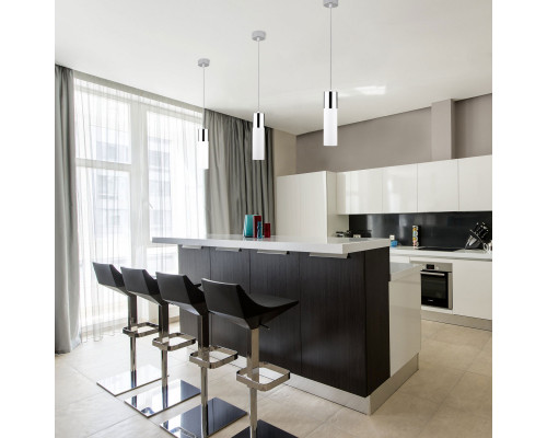 Купить Подвесной светильник Eurosvet 50135/1 LED хром/белый| VIVID-LIGHT.RU