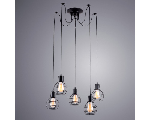 Оформить заказ Подвесной светильник ARTE Lamp A1109SP-5BK| VIVID-LIGHT.RU