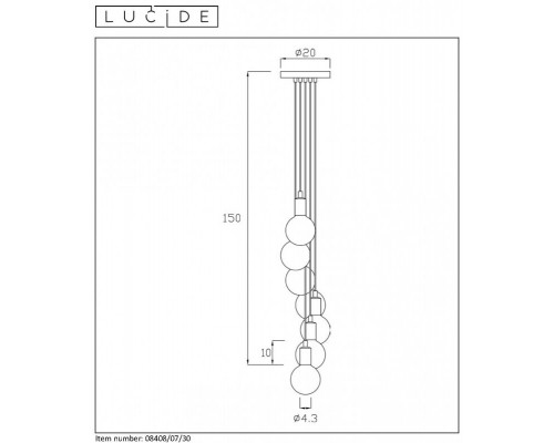 Заказать Подвесной светильник LUCIDE 08408/07/30| VIVID-LIGHT.RU