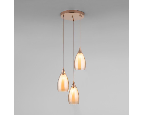 Сделать заказ Подвесной светильник Eurosvet 50085/3 золото| VIVID-LIGHT.RU