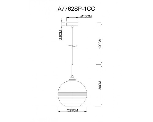Сделать заказ Подвесной светильник ARTE Lamp A7762SP-1CC| VIVID-LIGHT.RU