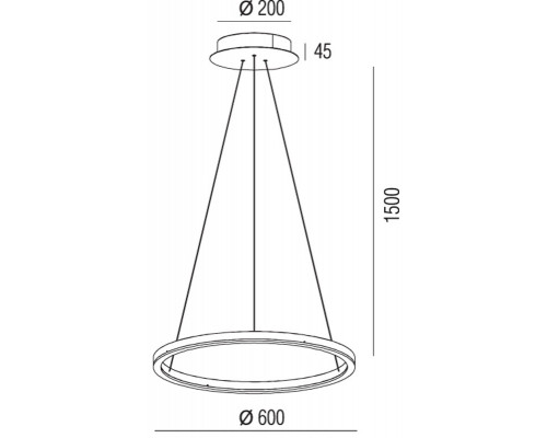 Заказать Подвесной светильник Donolux S111028/1 D600 Black| VIVID-LIGHT.RU
