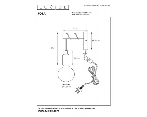 Оформить заказ Детское бра LUCIDE 08227/01/66| VIVID-LIGHT.RU