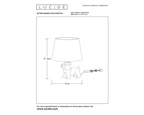 Купить Детская настольная лампа LUCIDE 13533/81/10| VIVID-LIGHT.RU