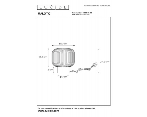 Заказать Детская настольная лампа LUCIDE 45586/20/62| VIVID-LIGHT.RU
