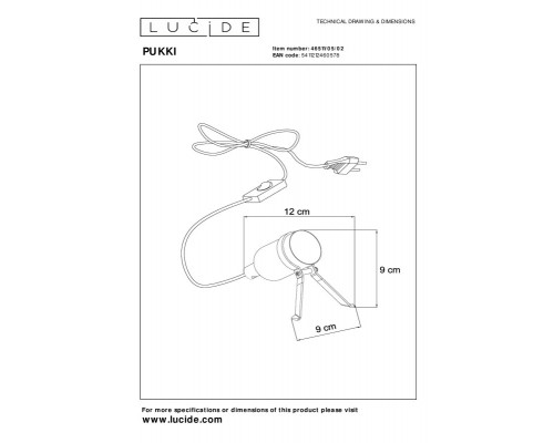 Сделать заказ Детская настольная лампа LUCIDE 46511/05/02| VIVID-LIGHT.RU