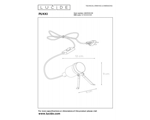 Купить Детская настольная лампа LUCIDE 46511/05/30| VIVID-LIGHT.RU