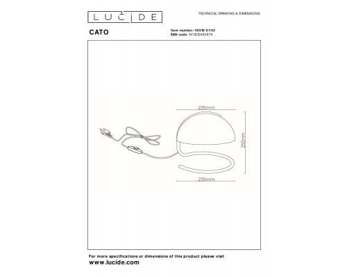 Купить Детская настольная лампа LUCIDE 46516/01/53| VIVID-LIGHT.RU