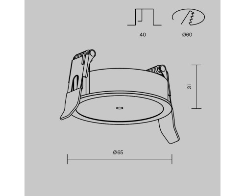 Купить База встраиваемая Maytoni Technical PA001-RS-W| VIVID-LIGHT.RU
