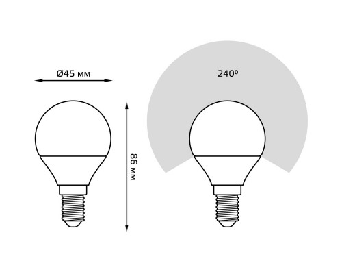 Сделать заказ Светодиодная лампа Gauss 105101307-D| VIVID-LIGHT.RU