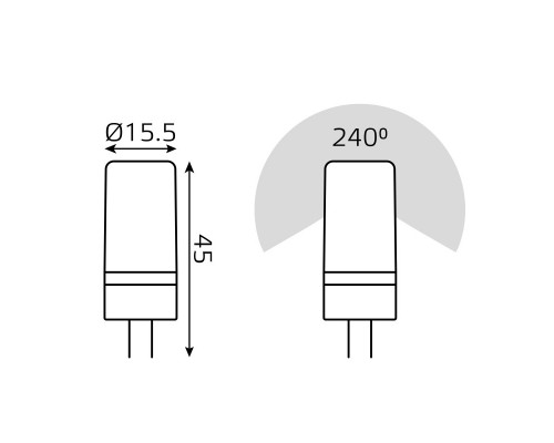 Сделать заказ Светодиодная лампа Gauss 18725| VIVID-LIGHT.RU
