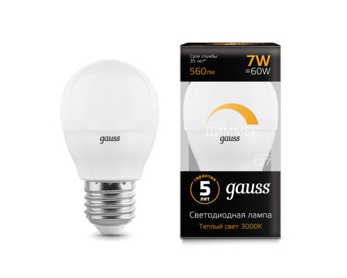 Заказать Светодиодная лампа Gauss 105102107-D| VIVID-LIGHT.RU