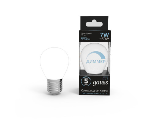 Сделать заказ Светодиодная лампа Gauss 105102207-D| VIVID-LIGHT.RU