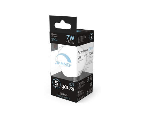 Сделать заказ Светодиодная лампа Gauss 105102207-D| VIVID-LIGHT.RU