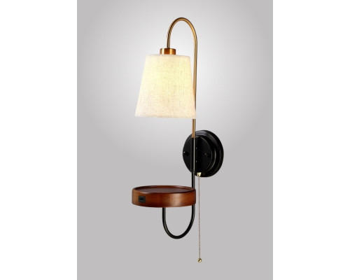 Купить Бра Crystal Lux TWINS AP1 USB WENGE| VIVID-LIGHT.RU