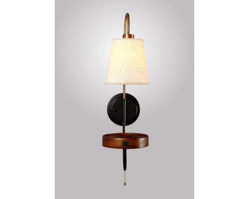 Купить Бра Crystal Lux TWINS AP1 USB WENGE| VIVID-LIGHT.RU