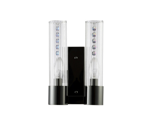 Купить Бра Crystal Lux OTONO AP2 BLACK CHROMIUM/TRANSPARENTE| VIVID-LIGHT.RU