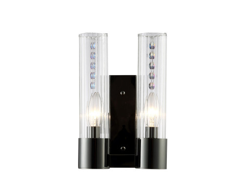 Купить Бра Crystal Lux OTONO AP2 BLACK CHROMIUM/TRANSPARENTE| VIVID-LIGHT.RU