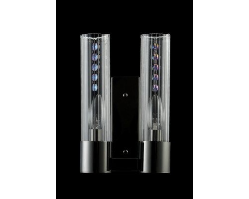 Купить Бра Crystal Lux OTONO AP2 BLACK CHROMIUM/TRANSPARENTE| VIVID-LIGHT.RU