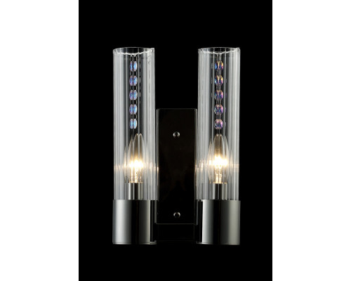 Купить Бра Crystal Lux OTONO AP2 BLACK CHROMIUM/TRANSPARENTE| VIVID-LIGHT.RU