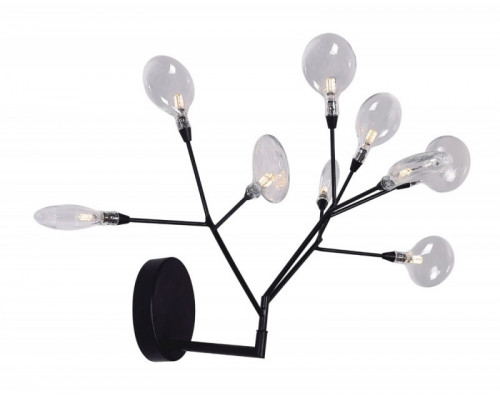 Купить Бра Crystal Lux EVITA AP9 BLACK/TRANSPARENT| VIVID-LIGHT.RU